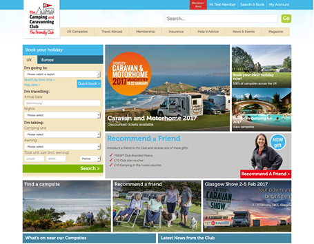 The Camping & Caravanning Club home page
