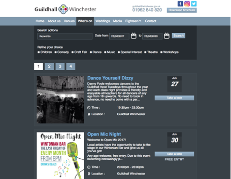 Winchester guildhall events listing
