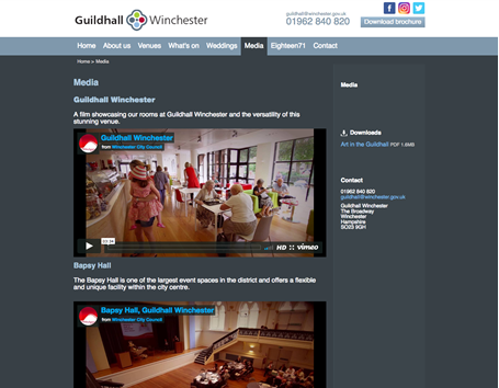 Winchester guildhall video item