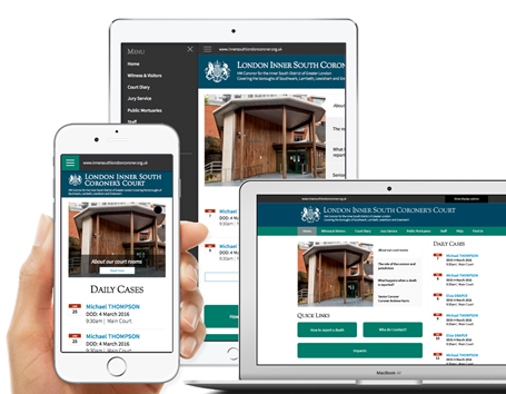 Responsive viewports design for the southwark coroners