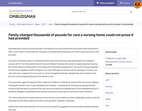 News page - Local Government and Social Care Ombudsman