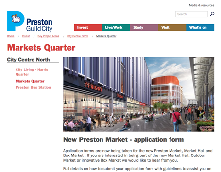Preston Guild City inward investment content