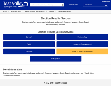 Edemocracy website section