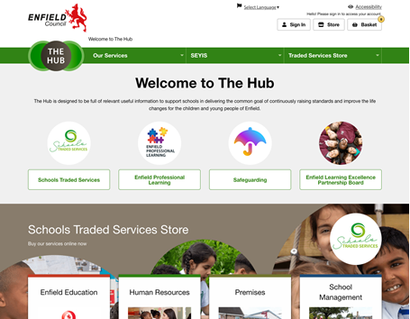 Enfield traded services hub home page