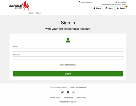 Enfield traded services hub login