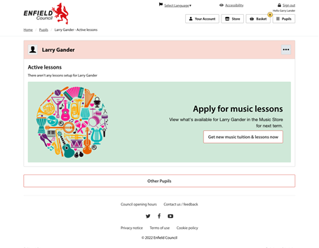 Enfield music service portal