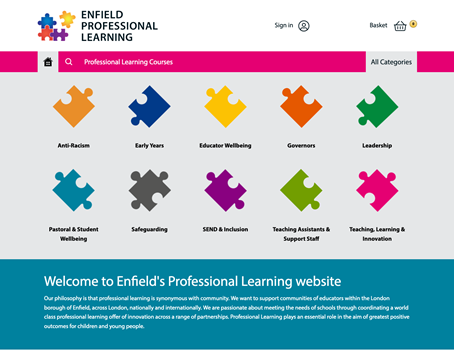 Enfield professional learning home page