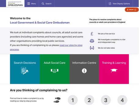 Home page @ Local Government and Social Care Ombudsman