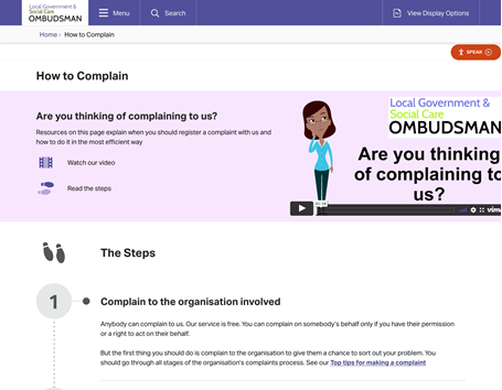 How to complain to the Local Government and Social Care Ombudsman
