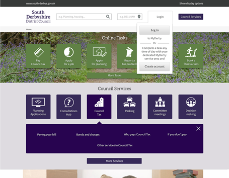 South Derbyshire District Council home page