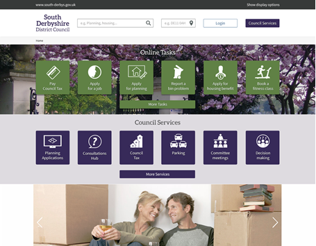 South Derbyshire District Council home page