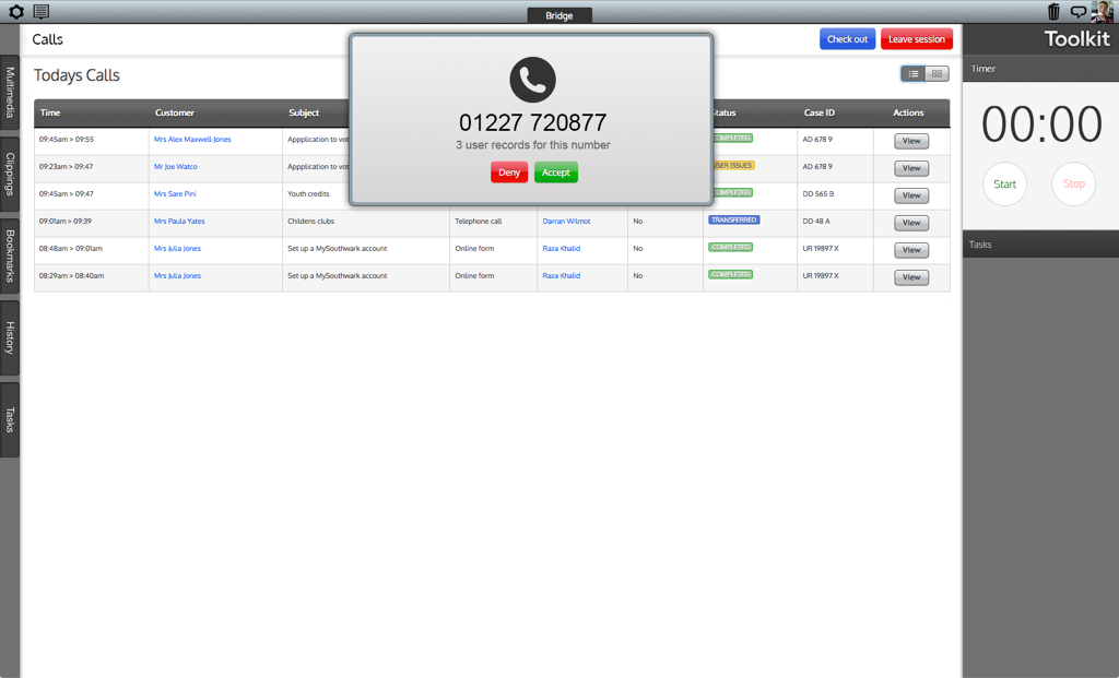 Web Labs CRM can feature integrated telephony if it suits your business